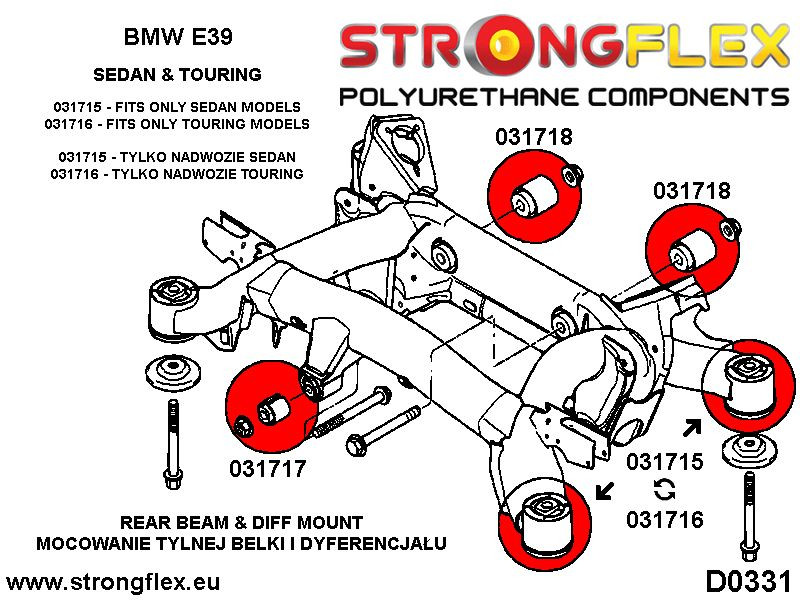 Full suspension bush kit E39 Sedan SPORT