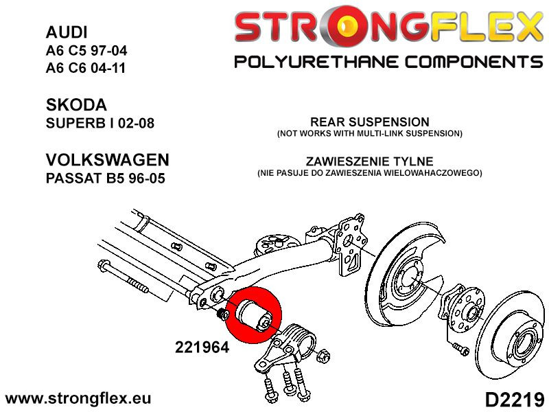Rear beam bush SPORT