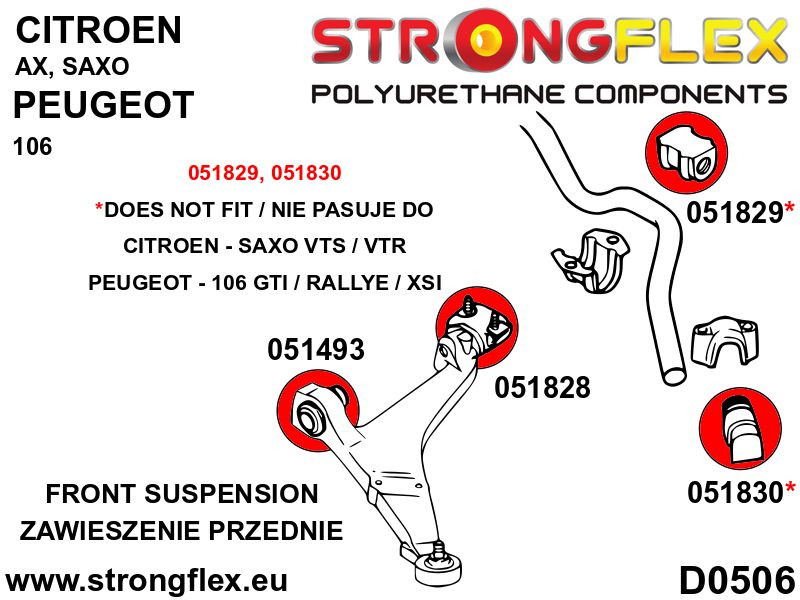 Front anti roll bar bush
