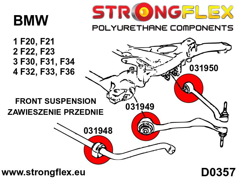 Front suspension bush kit SPORT