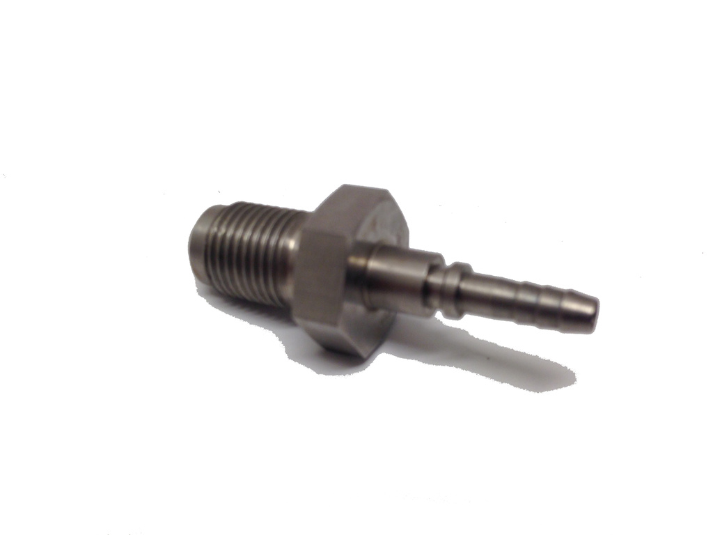 Brake fitting male M12x1 Stainless steel (no swivel)