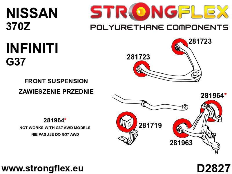 Front suspension bush kit