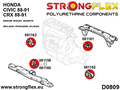 Engine mount inserts front