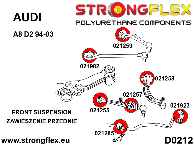 Front anti roll bar bush