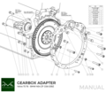 Gearbox adapter plate VOLVO "white block" B4x/B5x/B6x