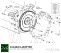 Gearbox adapter plate VOLVO "white block" B4x/B5x/B6x