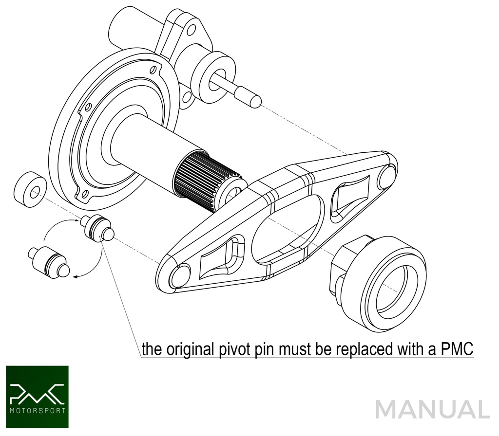 PMC Adapter Kit Honda S2000 - BMW M57 / E46 S54 M3 - 240mm / 9.45"