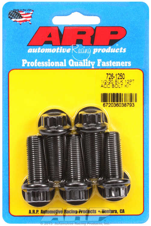 ARP Bolt Kit 1/2-20 x 1.250 Black Oxide 12PT