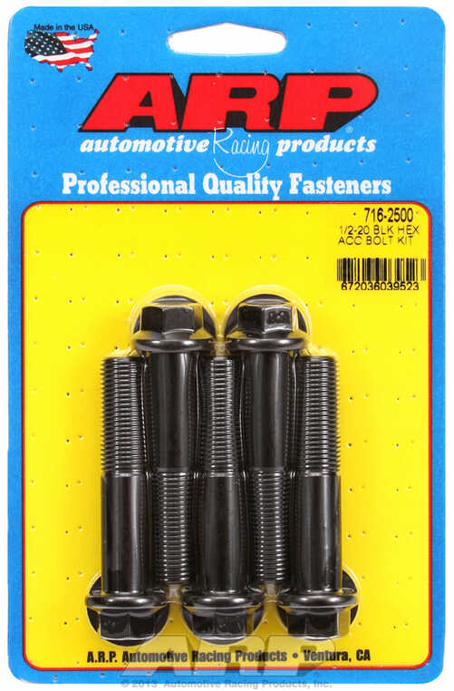 ARP Bolt Kit 1/2-20 x 2.500 Black Oxide Hex