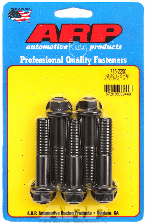 ARP Bolt Kit 1/2-20 x 2.250 Black Oxide Hex