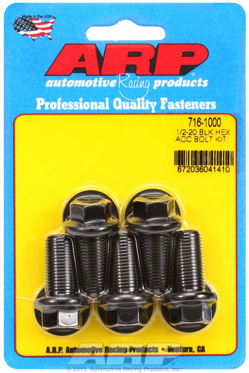 ARP Bolt Kit 1/2-20 x 1.000 Black Oxide Hex