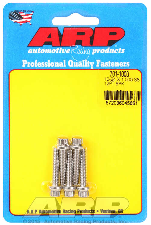 ARP 10-24 x 1.000 12pt SS bolts