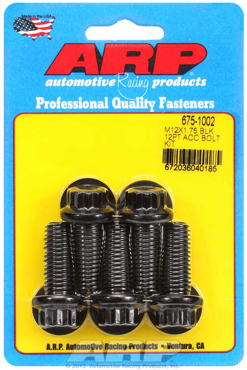 ARP Bolt Kit M12 X 1.75 X 30 Black Oxide 12PT