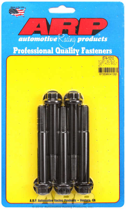 ARP Bolt Kit M12 x 1.50 x 90 Black Oxide 12PT