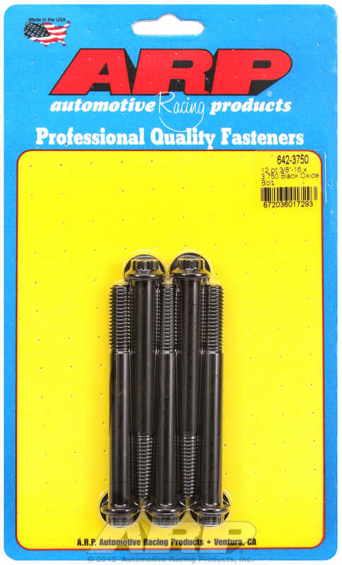 "3/8""-16 x 3.750 12pt black oxide bolts" (5pcs)
