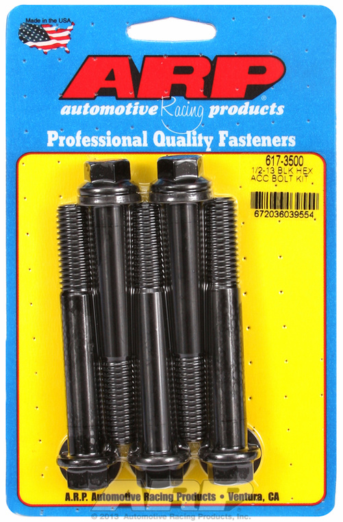 ARP Bolt Kit 1/2-13 x 3.500 Black Oxide Hex