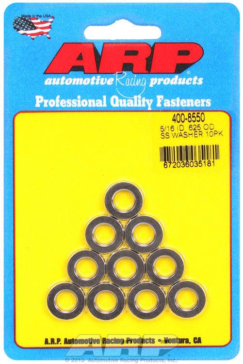 "5/16"ID .625"OD .120"TH SS washers (10pcs)