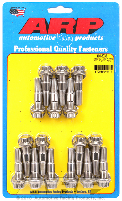 ARP Stud Kit of 16 M10x1.25 48.00mm