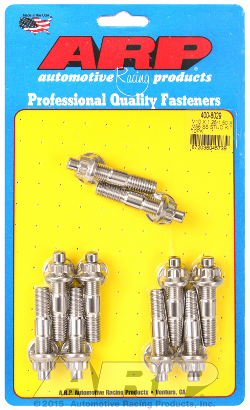 ARP M10 X 1.25/1.50 X 55mm broached stud kit 10pcs