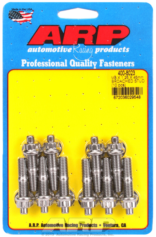 ARP M8 X 1.25 X 45mm broached stud kit - 10pcs
