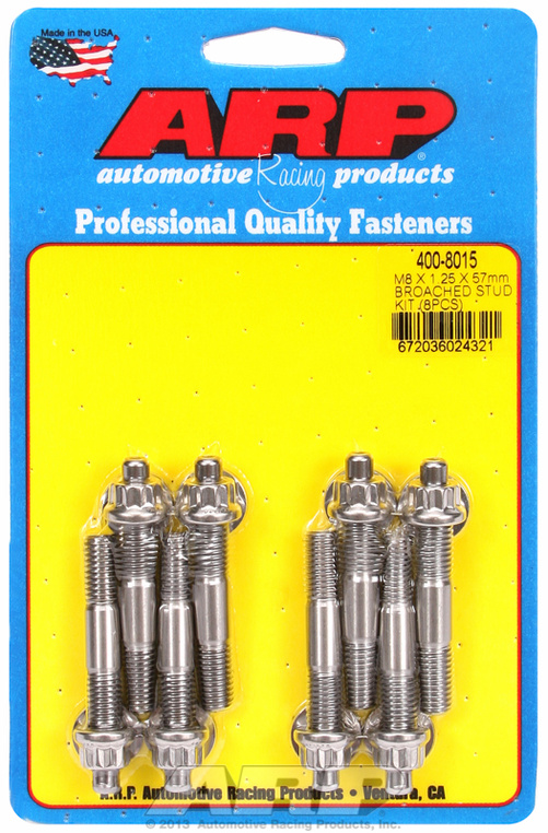 ARP M8 X 1.25 X 57mm broached stud kit - 8pcs