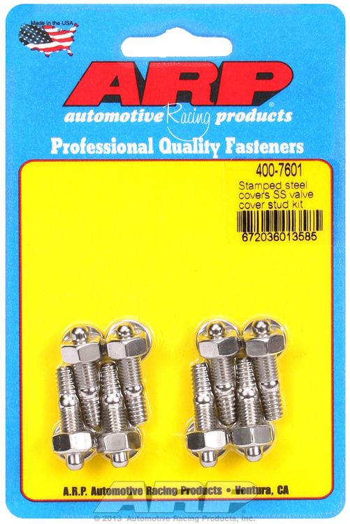Stamped steel covers SS valve cover stud kit