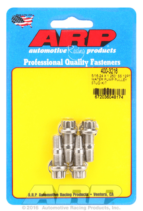 ARP 5/16-24x1.250 SS 12pt WP pulley stud kit