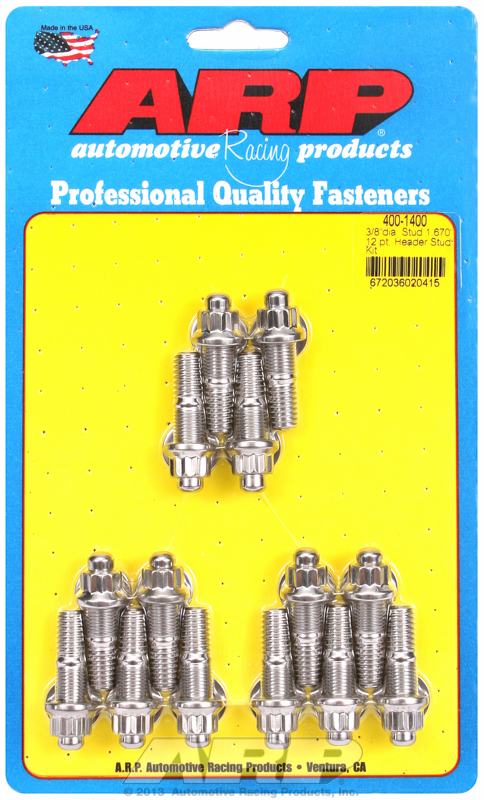 "3/8"" x .750 SS 12pt header stud kit"