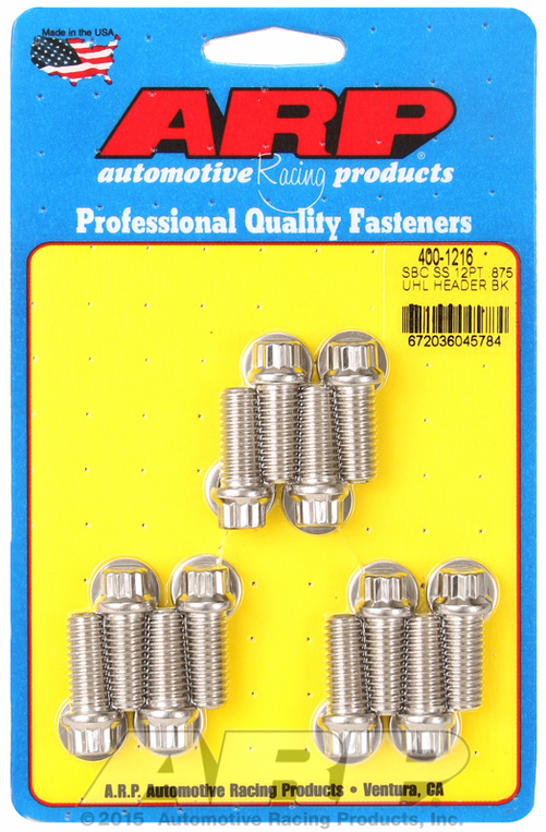 ARP SB Chevy SS 12pt .875 UHL header bolt kit