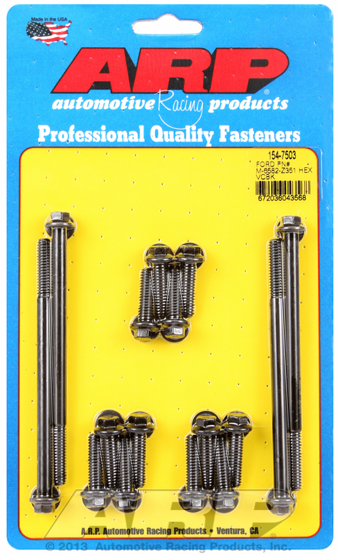 Ford Valve Cover Bolt Kit Black Oxide Hex