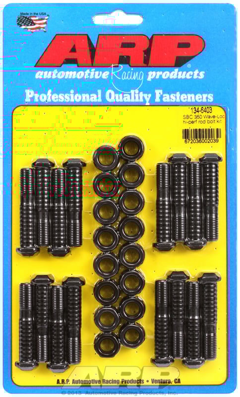 SB Chevy 350 wave-loc Hi-Performance rod bolt kit
