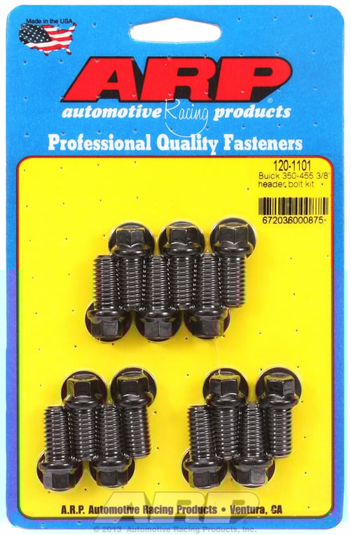 Buick 350-455 3/8" header bolt kit