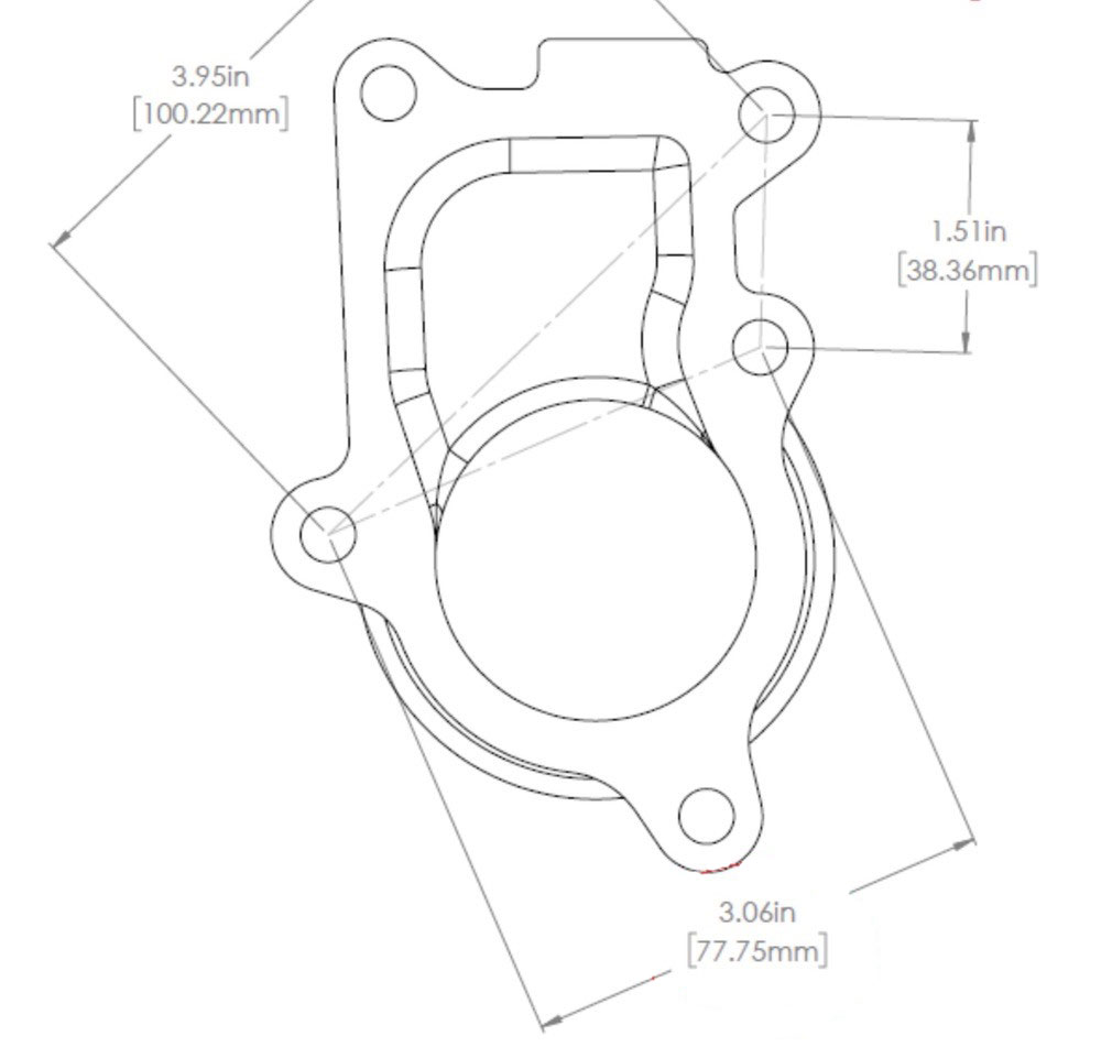 Downpipe flange Holset HE221W #7 (5-bolt)