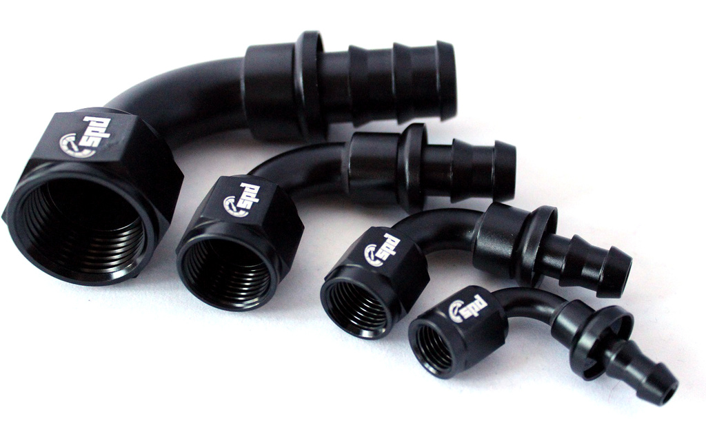 AN6 hose end 120 ° Push On
