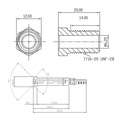 Brake fitting male 7/16-24 Stainless steel (swivel)