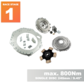 PMC RACE STAGE 1 GM Chevrolet V8 LS - BMW M57 / E46 S54 M3 - 240mm / 9.45"