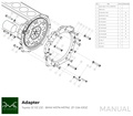 PMC Adapter Kit Toyota JZ - BMW M57N HGU HGK / N54 - 240mm / 9.45"
