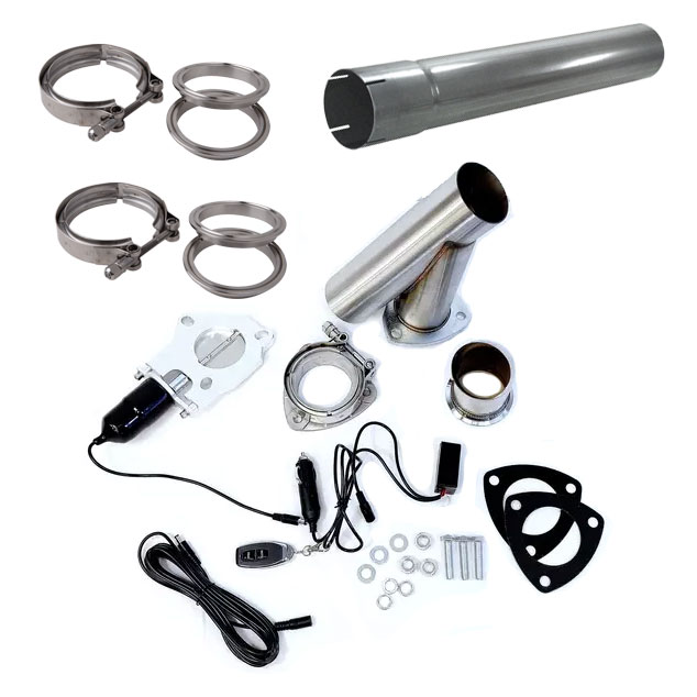 Exhaust cutout valve 3" (76mm) - KIT