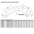 Bent exhaust tube 90° 5" Stainless (127mm)