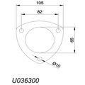 Tube flange 2,5 inch (63mm)