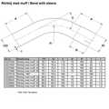 Bent exhaust tube 90° 1 3/4" SS (44,5mm)