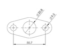 Weld oil return turbo flange CC 51mm Holset, Garret, KKK etc.