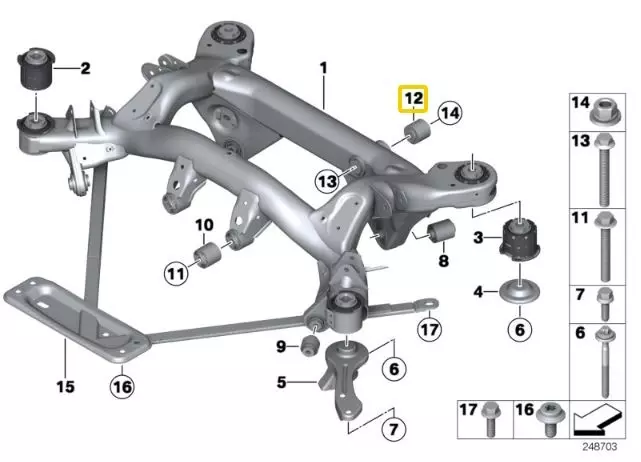IRP Differential bushings Aluminum BMW E46 M3