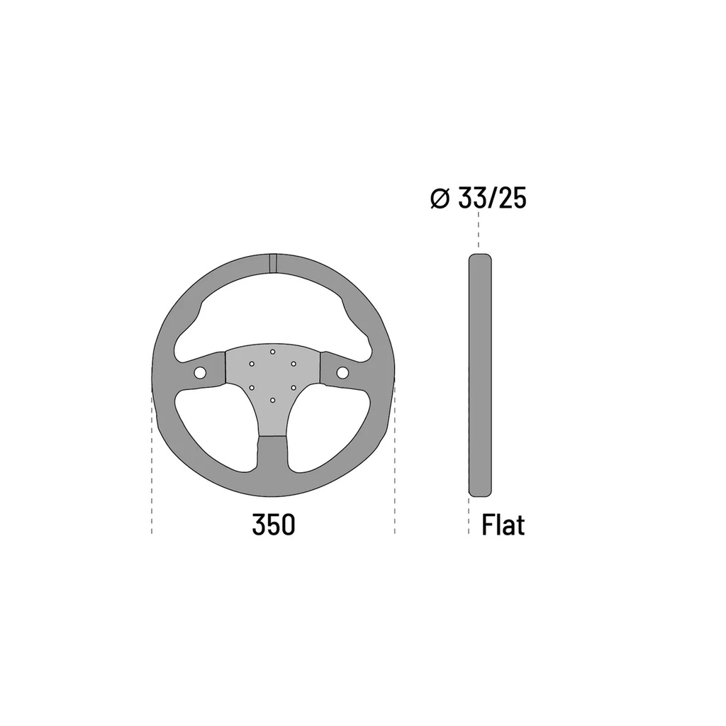 Sparco R350B Steering wheel Leather, With buttons