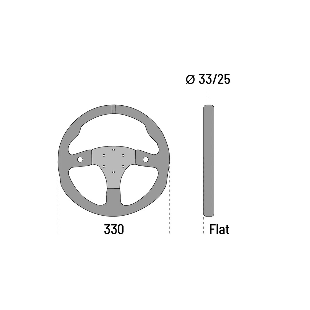 Sparco R330B Steering wheel Leather, With buttons