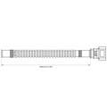 In-Tank 350mm fuel hose : SAE 9.49 Straight - ID10