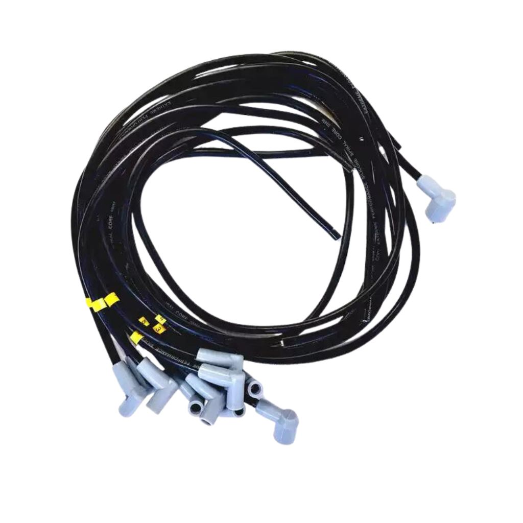 Ignition cable set 90 degrees Black