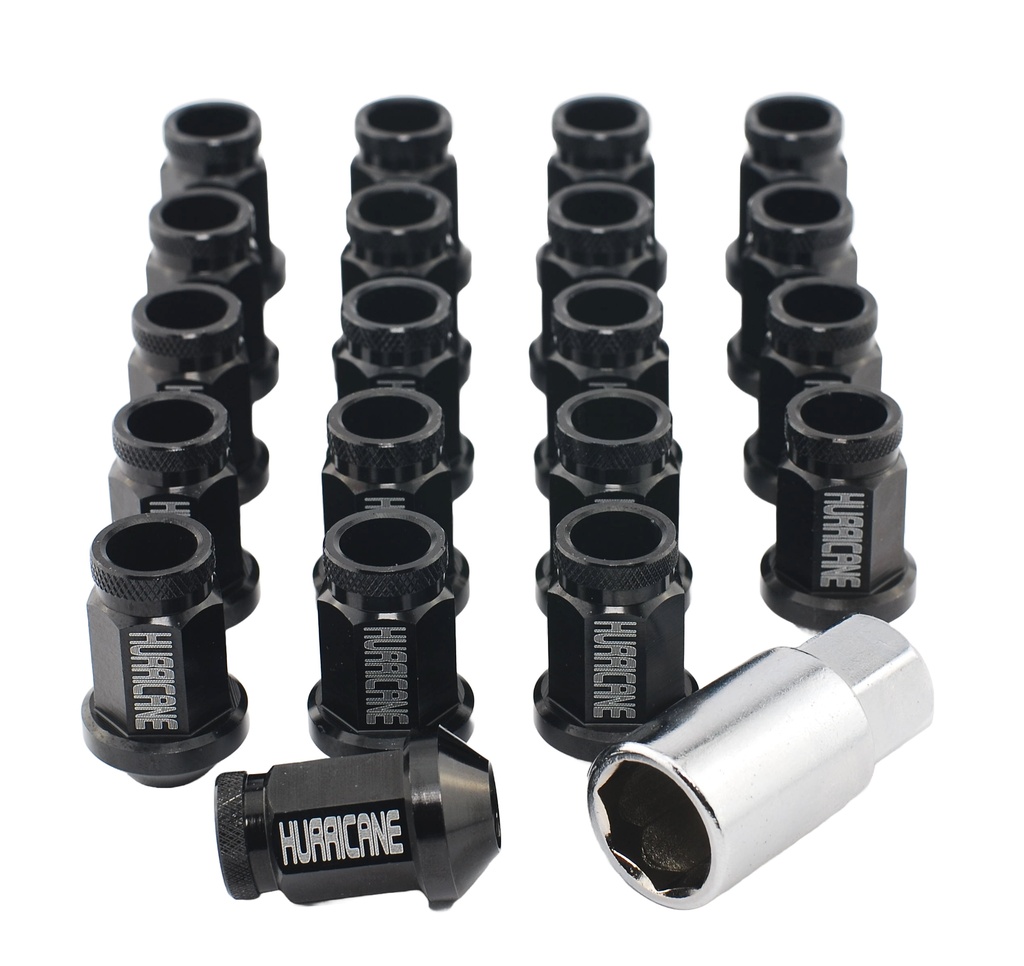 Wheel Nut Aluminum Black M12x1,25 (39mm)