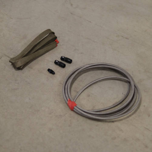 Garret Oil in Kit Turbo 2 x Straight AN4 + Heat protection sock