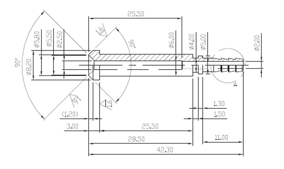 42,3mm Brake Connector pipe double flare Stainless steel
